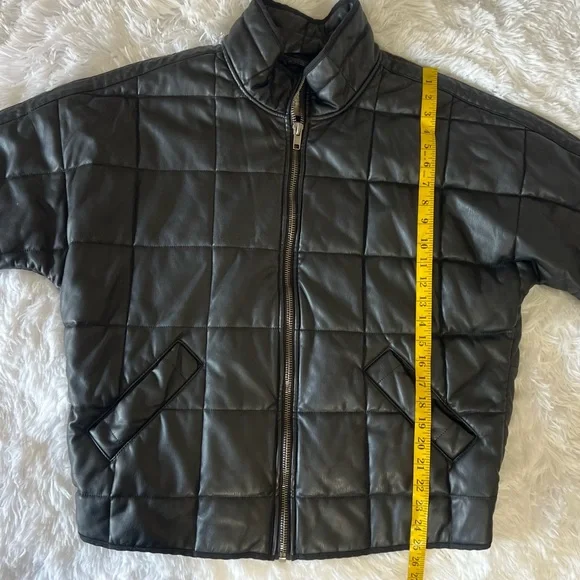 Free People Dolman Vegan Leather Quilted Jacket - Picture 8 of 13